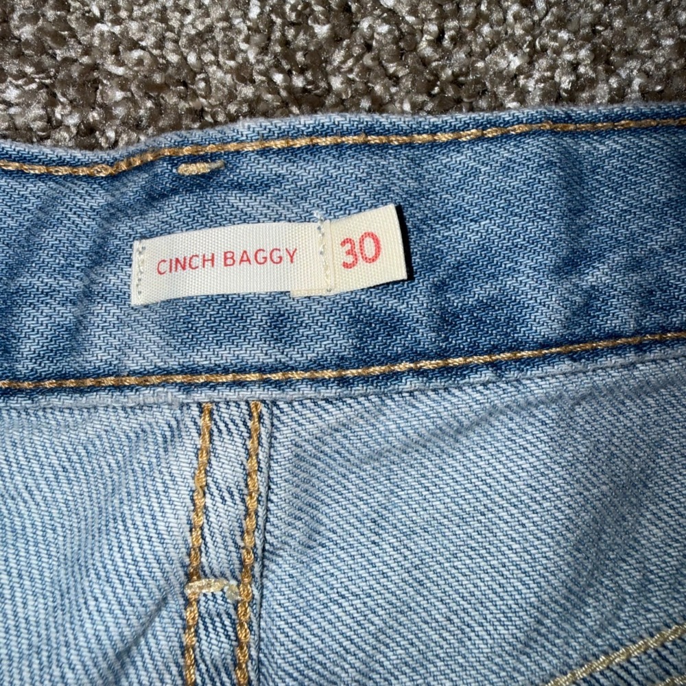 Levi's Cinch Baggy Jeans Womens 30 Light Wash Blue Excellent Wide Leg Denim - Picture 3 of 5